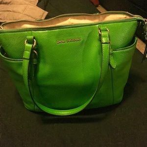 Green tote purse